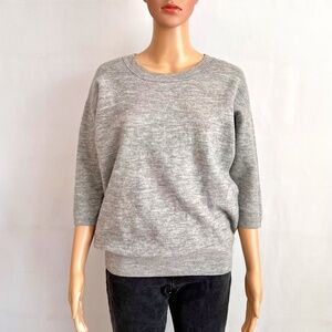 Wilfred Balzac Wool Sweater Grey 3/4-length Sleeves Women's Size Large